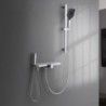 Contemporary Wall Mounted Bathtub Faucet with Hand Spray Gun