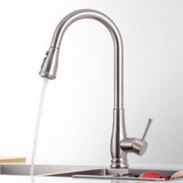 Brushed Kitchen Faucet Pull...